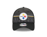 Men's Pittsburgh Steelers New Era NFL 2023 Training Camp Black Primary Logo 39THIRTY Flex Fit Hat - Pro Jersey Sports