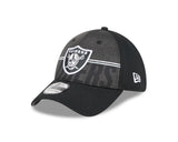 Men's Las Vegas Raiders New Era NFL 2023 Training Camp Black Primary Logo 39THIRTY Flex Fit Hat - Pro Jersey Sports