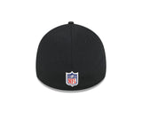 Men's Las Vegas Raiders New Era NFL 2023 Training Camp Black Primary Logo 39THIRTY Flex Fit Hat - Pro Jersey Sports