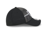 Men's Las Vegas Raiders New Era NFL 2023 Training Camp Black Primary Logo 39THIRTY Flex Fit Hat - Pro Jersey Sports