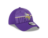 Men's Minnesota Vikings New Era NFL 2023 Training Camp Purple Primary Logo 39THIRTY Flex Fit Hat - Pro Jersey Sports