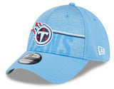 Men's Tennessee Titans New Era NFL 2023 Training Camp Blue Primary Logo 39THIRTY Flex Fit Hat - Pro Jersey Sports