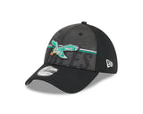 Men's Philadelphia Eagles New Era NFL 2023 Training Camp Black Throwback Logo 39THIRTY Flex Fit Hat - Pro Jersey Sports