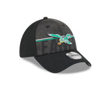 Men's Philadelphia Eagles New Era NFL 2023 Training Camp Black Throwback Logo 39THIRTY Flex Fit Hat - Pro Jersey Sports