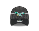 Men's Philadelphia Eagles New Era NFL 2023 Training Camp Black Throwback Logo 39THIRTY Flex Fit Hat - Pro Jersey Sports