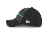 Men's Philadelphia Eagles New Era NFL 2023 Training Camp Black Throwback Logo 39THIRTY Flex Fit Hat - Pro Jersey Sports