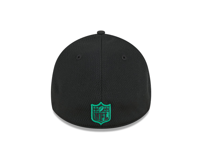 Men's Philadelphia Eagles New Era NFL 2023 Training Camp Black Throwback Logo 39THIRTY Flex Fit Hat - Pro Jersey Sports