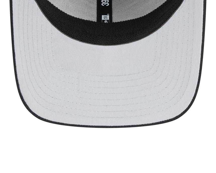 Men's Philadelphia Eagles New Era NFL 2023 Training Camp Black Throwback Logo 39THIRTY Flex Fit Hat - Pro Jersey Sports