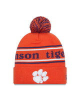 Clemson Tigers Orange New Era Marquee Cuffed Knit Hat with Pom - Pro Jersey Sports