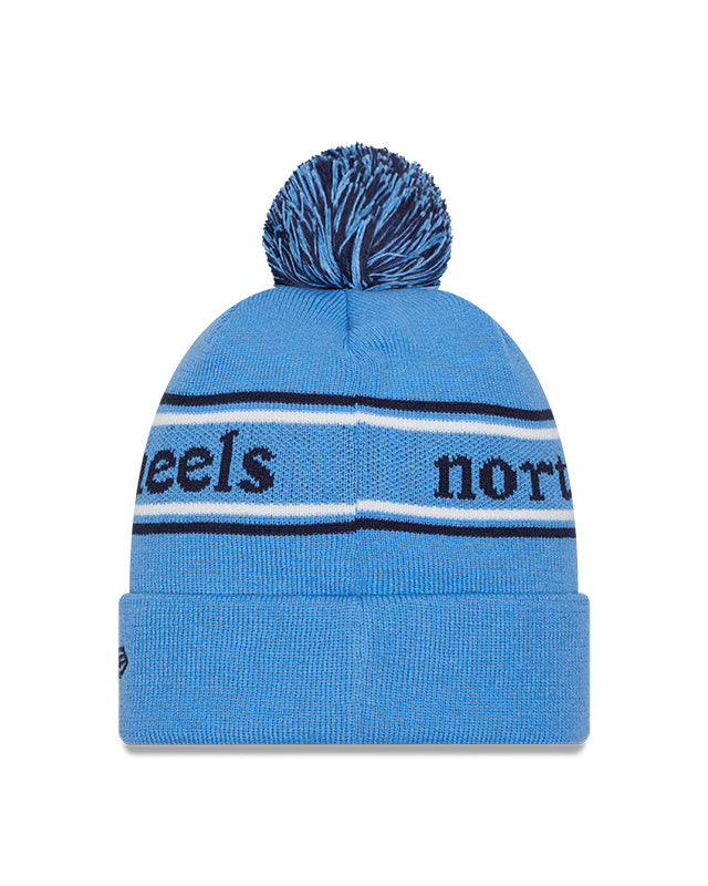 North Carolina Tar Heels New Era Marquee Cuffed Knit Hat with Pom - Carolina Blue
