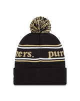 Purdue Boilermakers Black New Era Marquee Cuffed Knit Hat with Pom - Pro Jersey Sports