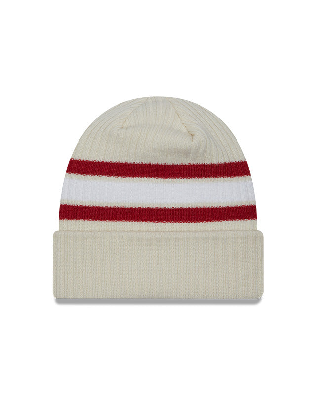 Indiana Hoosiers New Era Off White Vintage Cuffed Knit Hat