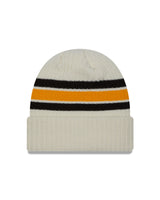 Men's Iowa Hawkeyes New Era Off White Vintage Cuffed Knit Hat - Pro Jersey Sports