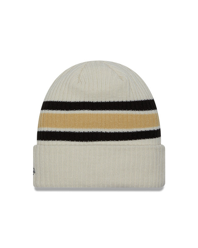 Men's Purdue Boilermakers New Era Off White Vintage Cuffed Knit Hat