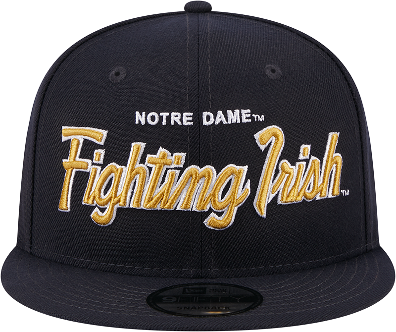 Notre Dame Fighting Irish New Era Navy Script 9FIFTY Snapback Hat