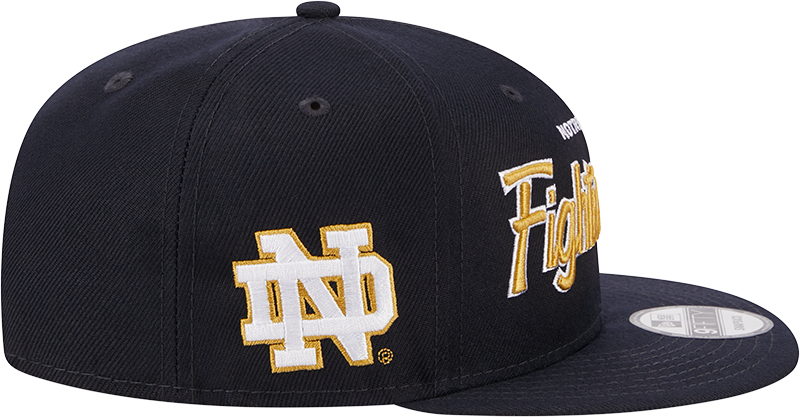 Notre Dame Fighting Irish New Era Navy Script 9FIFTY Snapback Hat