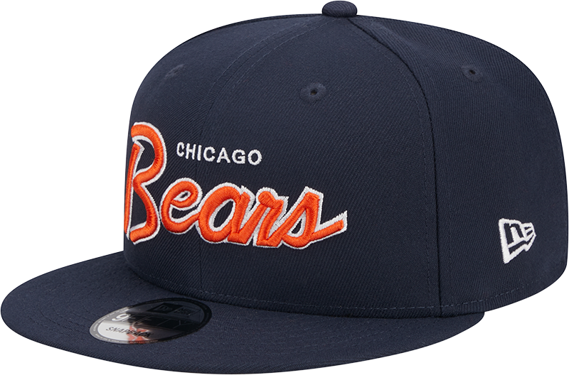 Chicago Bears New Era Navy Script 9FIFTY Adjustable Snapback Hat - Pro Jersey Sports