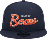 Chicago Bears New Era Navy Script 9FIFTY Adjustable Snapback Hat - Pro Jersey Sports
