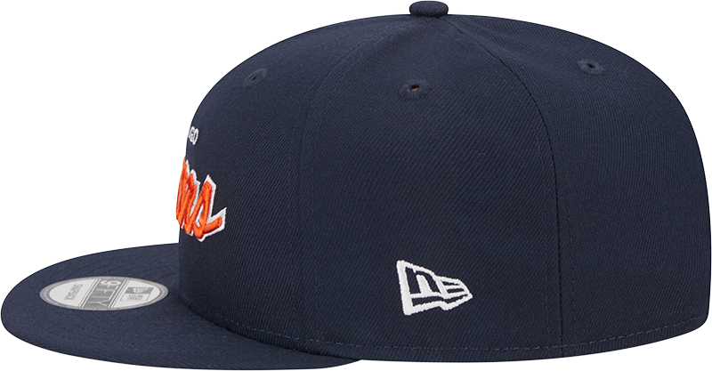 Chicago Bears New Era Navy Script 9FIFTY Adjustable Snapback Hat - Pro Jersey Sports