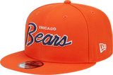 Chicago Bears New Era Orange Script 9FIFTY Adjustable Snapback Hat - Pro Jersey Sports