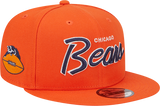 Chicago Bears New Era Orange Script 9FIFTY Adjustable Snapback Hat - Pro Jersey Sports