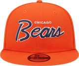 Chicago Bears New Era Orange Script 9FIFTY Adjustable Snapback Hat - Pro Jersey Sports