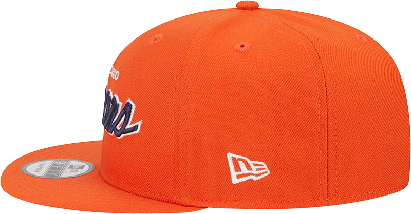 Chicago Bears New Era Orange Script 9FIFTY Adjustable Snapback Hat - Pro Jersey Sports