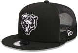 Chicago Bears New Era Primary Black and White Trucker 9FIFTY Snapback Hat - Pro Jersey Sports