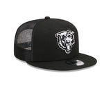 Chicago Bears New Era Primary Black and White Trucker 9FIFTY Snapback Hat - Pro Jersey Sports