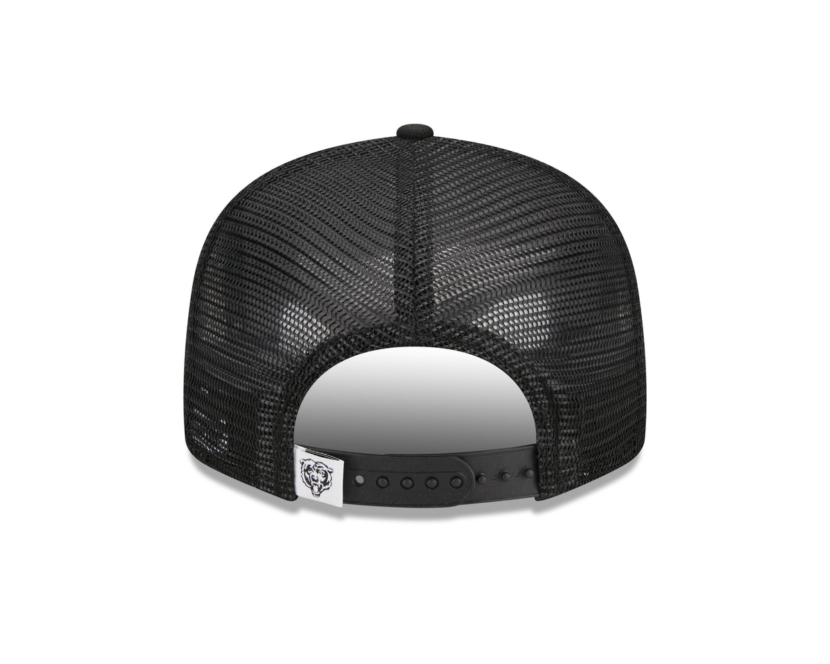 Chicago Bears New Era Primary Black and White Trucker 9FIFTY Snapback Hat - Pro Jersey Sports