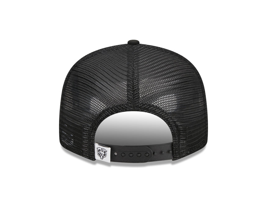 Chicago Bears New Era Primary Black and White Trucker 9FIFTY Snapback Hat - Pro Jersey Sports
