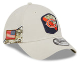 Men's Chicago Bears New Era Stone 2023 Salute to Service Secondary Logo 39THIRTY Flex Hat - Pro Jersey Sports