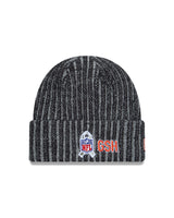 Chicago Bears New Era Black 2023 NFL Sideline Alternate Logo Official Salute To Service Sport Knit Hat - Pro Jersey Sports