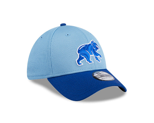 Men's Chicago Cubs New Era 2024 Blue Spring Training 39THIRTY Flex-Fit Hat