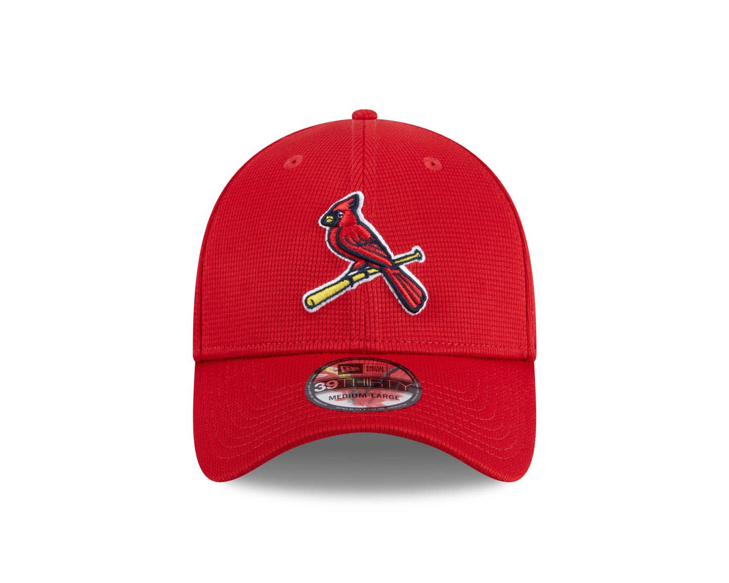 Men's St. Louis Cardinals New Era 2024 Batting Practice Red 39THIRTY Flex-Fit Hat