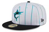 Men's Miami Marlins White 2024 Batting Practice 59FIFTY Fitted Hat - Pro Jersey Sports