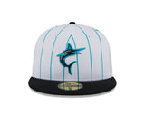 Men's Miami Marlins White 2024 Batting Practice 59FIFTY Fitted Hat - Pro Jersey Sports