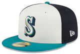 Men's Seattle Mariners New Era White 2024 Batting Practice 59FIFTY Fitted Hat - Pro Jersey Sports