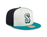Men's Seattle Mariners New Era White 2024 Batting Practice 59FIFTY Fitted Hat - Pro Jersey Sports