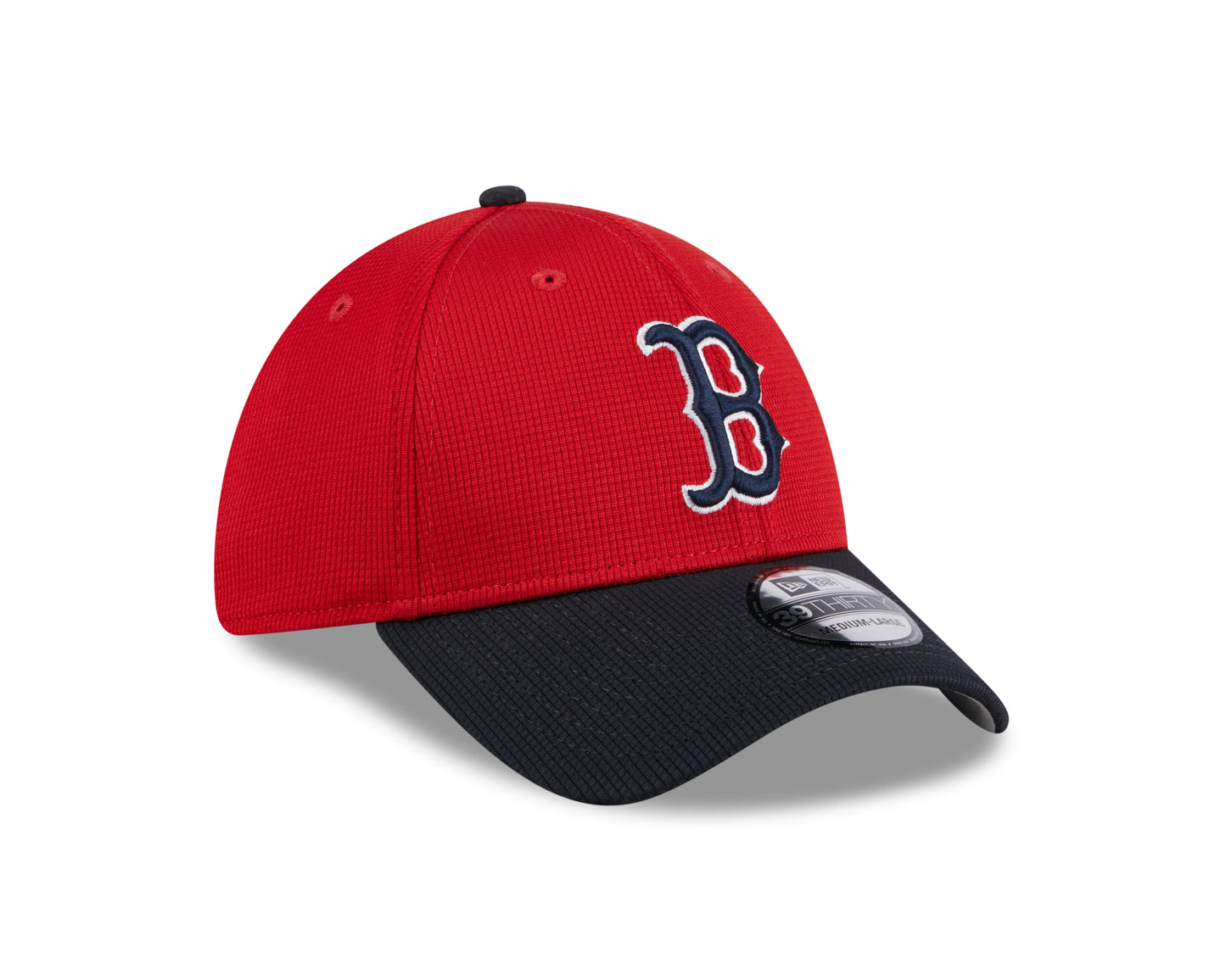 Mens New Era Boston Red Sox Red/Navy 2024 Batting Practice 39Thirty Flex Fit Cap