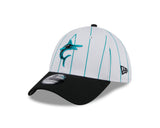 Men's Miami Marlins New Era 2024 Batting Practice White/Black 39THIRTY Flex-Fit Hat - Pro Jersey Sports