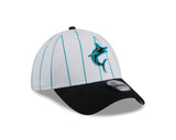 Men's Miami Marlins New Era 2024 Batting Practice White/Black 39THIRTY Flex-Fit Hat - Pro Jersey Sports