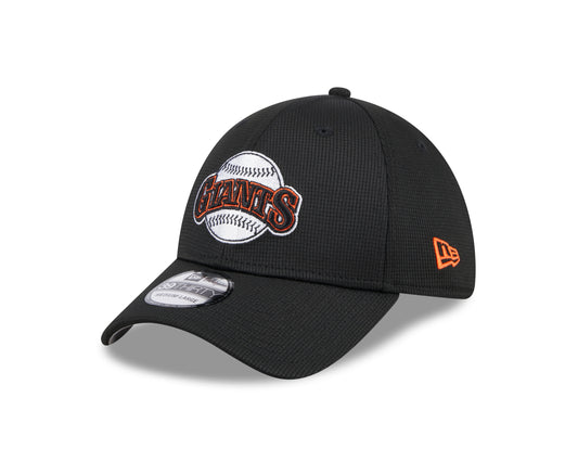 Men's San Francisco Giants New Era 2024 Batting Practice Black 39THIRTY Flex-Fit Hat