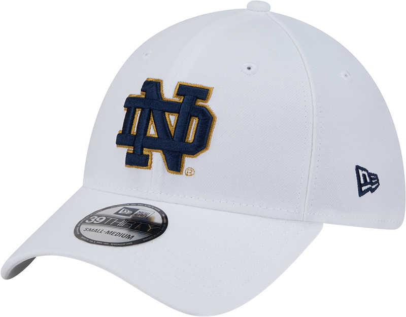 Mens New Era Notre Dame Fighting Irish White 39THIRTY Flex Hat