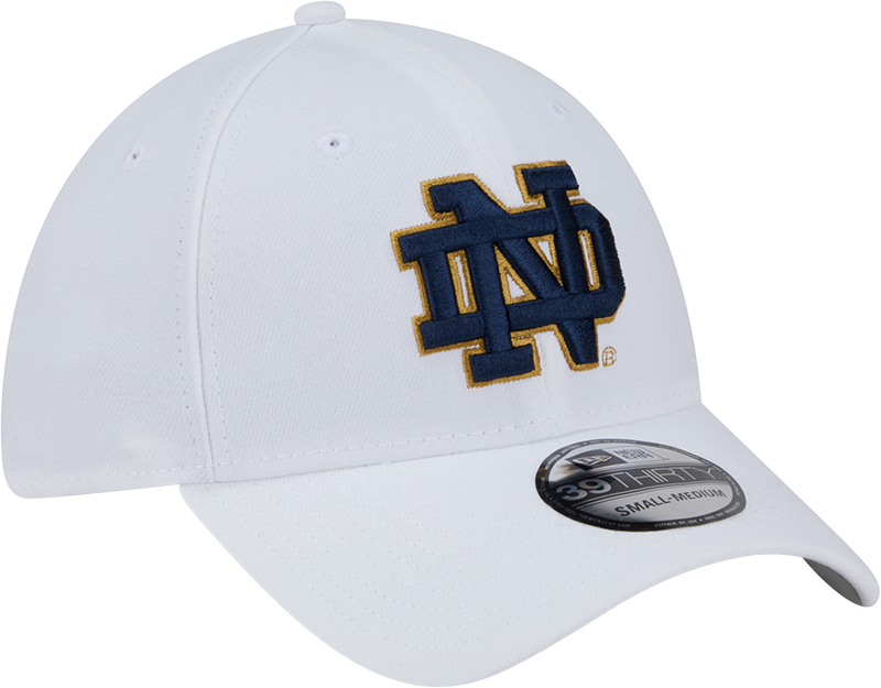 Mens New Era Notre Dame Fighting Irish White 39THIRTY Flex Hat