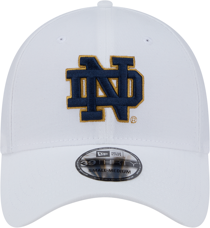 Mens New Era Notre Dame Fighting Irish White 39THIRTY Flex Hat
