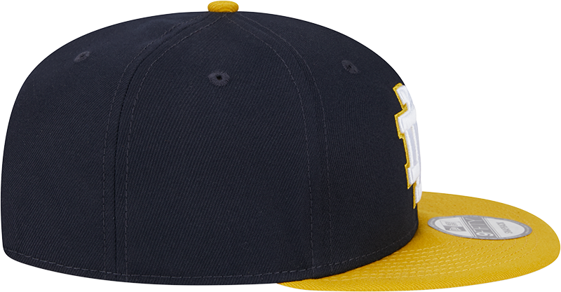Notre Dame Fighting Irish New Era Navy/Gold Script 9FIFTY Snapback Hat