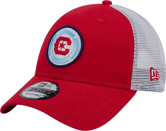 Chicago Fire New Era Red/White 9FORTY Trucker Adjustable Hat