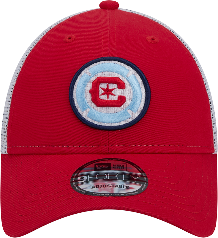 Chicago Fire New Era Red/White 9FORTY Trucker Adjustable Hat