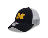 Michigan Wolverines New Era Navy/White Trucker 9FORTY Adjustable Hat - Pro Jersey Sports